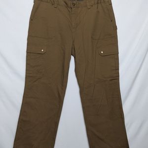 Duluth Trading Company Women’s Curvesetter Canvas Cargo Work Pants Size 16 X 31